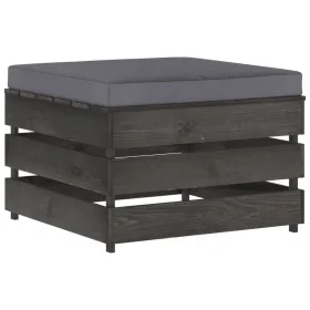 Otomana seccional con cojín madera impregnada gris by , Modular outdoor sofas - Ref: Foro24-3068132, Price: 64,14 €, Discount: %