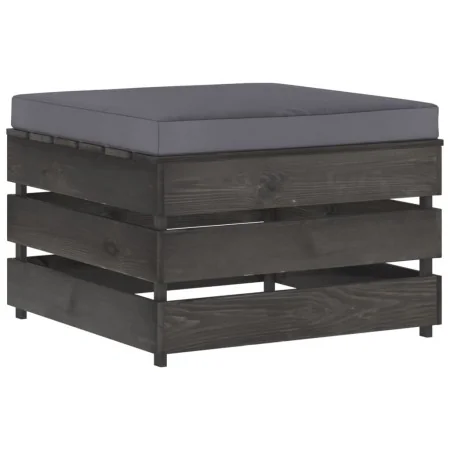 Otomana seccional con cojín madera impregnada gris von , Modulare Sofas für den Außenbereich - Ref: Foro24-3068132, Preis: 64...