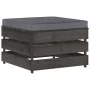 Otomana seccional con cojín madera impregnada gris von , Modulare Sofas für den Außenbereich - Ref: Foro24-3068132, Preis: 64...