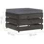 Otomana seccional con cojín madera impregnada gris von , Modulare Sofas für den Außenbereich - Ref: Foro24-3068132, Preis: 64...