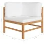 Banco de jardín de 2 plazas y cojines crema madera maciza teca von , Gartenbänke - Ref: Foro24-3068854, Preis: 369,81 €, Raba...