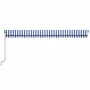 Toldo automático LED sensor de viento azul y blanco 600x350 cm by , Awnings - Ref: Foro24-3069251, Price: 861,10 €, Discount: %