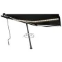 Toldo manual retráctil con LED gris antracita 450x350 cm de , Toldos - Ref: Foro24-3069844, Precio: 567,24 €, Descuento: %