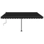 Toldo manual retráctil con LED gris antracita 450x350 cm de , Toldos - Ref: Foro24-3069844, Precio: 567,24 €, Descuento: %
