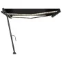 Toldo manual retráctil con LED gris antracita 450x350 cm de , Toldos - Ref: Foro24-3069844, Precio: 567,24 €, Descuento: %