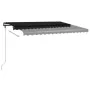 Toldo manual retráctil con LED gris antracita 450x350 cm de , Toldos - Ref: Foro24-3069844, Precio: 567,24 €, Descuento: %