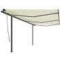 Toldo automático LED sensor de viento crema 6x3,5 m by , Awnings - Ref: Foro24-3070292, Price: 990,84 €, Discount: %
