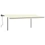 Toldo automático LED sensor de viento crema 6x3,5 m by , Awnings - Ref: Foro24-3070292, Price: 990,84 €, Discount: %