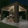 Cenador doble techo y tira luz LED gris taupe 3x3x2,7m 180 g/m² de , Carpas y cenadores - Ref: Foro24-3070303, Precio: 267,26...