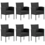 Juego de comedor para jardín 7 piezas ratán sintético negro by , Garden sets - Ref: Foro24-3070776, Price: 671,53 €, Discount: %