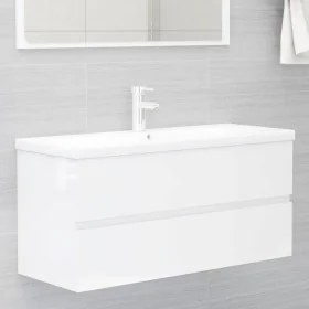Mueble con lavabo madera de ingeniería blanco brillante by , bathroom vanities - Ref: Foro24-3071663, Price: 372,28 €, Discou...