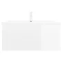 Mueble con lavabo madera de ingeniería blanco brillante von , Badezimmerwaschtische - Ref: Foro24-3071663, Preis: 372,26 €, R...