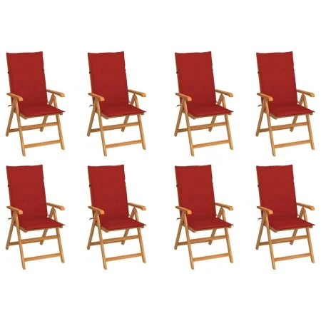 Sillas de jardín reclinables con cojines 8 uds teca maciza von , Gartenstühle - Ref: Foro24-3072547, Preis: 1,00 €, Rabatt: %