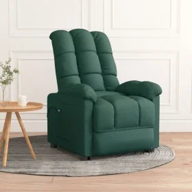 Sillón reclinable eléctrico tela verde oscuro by , Armchairs - Ref: Foro24-3073754, Price: 206,03 €, Discount: %