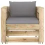 Muebles de jardín 2 piezas con cojines madera impregnada verde by , Garden sets - Ref: Foro24-3074532, Price: 183,00 €, Disco...