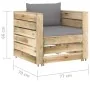 Muebles de jardín 2 piezas con cojines madera impregnada verde by , Garden sets - Ref: Foro24-3074532, Price: 183,00 €, Disco...