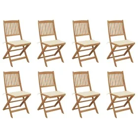 Sillas de jardín plegables 8 uds y cojines madera maciza acacia von , Gartenstühle - Ref: Foro24-3075115, Preis: 410,49 €, Ra...