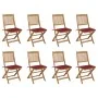 Sillas de jardín plegables 8 uds y cojines madera maciza acacia by , Garden chairs - Ref: Foro24-3075122, Price: 419,28 €, Di...