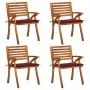 Sillas de jardín con cojines 4 unidades madera maciza de acacia von , Gartenstühle - Ref: Foro24-3075183, Preis: 394,80 €, Ra...