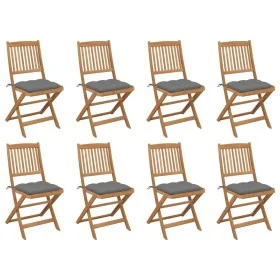 Sillas de jardín plegables 8 uds y cojines madera maciza acacia von , Gartenstühle - Ref: Foro24-3075129, Preis: 400,21 €, Ra...