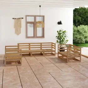 Muebles de jardín 7 piezas marrón miel madera maciza de pino by , Garden sets - Ref: Foro24-3075452, Price: 446,33 €, Discoun...
