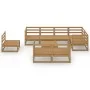 Muebles de jardín 9 piezas marrón miel madera maciza de pino de , Conjuntos de jardín - Ref: Foro24-3075672, Precio: 614,04 €...