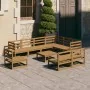 Muebles de jardín 10 piezas marrón miel madera maciza de pino de , Conjuntos de jardín - Ref: Foro24-3075812, Precio: 741,38 ...