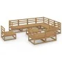 Muebles de jardín 10 piezas marrón miel madera maciza de pino de , Conjuntos de jardín - Ref: Foro24-3075812, Precio: 741,38 ...