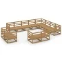 Muebles de jardín 12 piezas marrón miel madera maciza de pino von , Gartensets - Ref: Foro24-3075957, Preis: 789,36 €, Rabatt: %