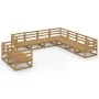Muebles de jardín 9 piezas marrón miel madera maciza de pino de , Conjuntos de jardín - Ref: Foro24-3075917, Precio: 557,42 €...