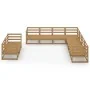 Muebles de jardín 9 piezas marrón miel madera maciza de pino de , Conjuntos de jardín - Ref: Foro24-3075917, Precio: 557,42 €...