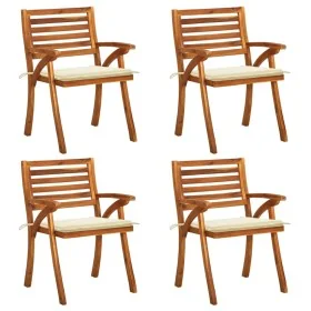 Sillas de jardín con cojines 4 unidades madera maciza de acacia von , Gartenstühle - Ref: Foro24-3075176, Preis: 381,66 €, Ra...