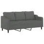 Sofá de 3 plazas con taburete de tela gris oscuro 180 cm by , Sofas - Ref: Foro24-3201136, Price: 326,36 €, Discount: %