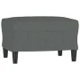 Sofá de 3 plazas con taburete de tela gris oscuro 180 cm by , Sofas - Ref: Foro24-3201136, Price: 326,36 €, Discount: %