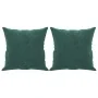 Sofá de 2 plazas con cojines terciopelo verde oscuro 140 cm by , Sofas - Ref: Foro24-3200947, Price: 285,90 €, Discount: %