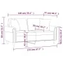 Sofá de 2 plazas con cojines terciopelo verde oscuro 140 cm by , Sofas - Ref: Foro24-3200947, Price: 285,90 €, Discount: %