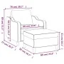 Sillón con taburete tela crema 60 cm by , Sofas - Ref: Foro24-3201129, Price: 213,40 €, Discount: %
