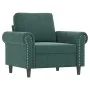 Sillón con taburete terciopelo verde oscuro 60 cm von , Sofas - Ref: Foro24-3201207, Preis: 212,73 €, Rabatt: %