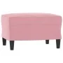 Sofá de 3 plazas con taburete de terciopelo rosa180 cm by , Sofas - Ref: Foro24-3201218, Price: 373,16 €, Discount: %