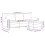 Sofá de 3 plazas con taburete de terciopelo rosa180 cm by , Sofas - Ref: Foro24-3201218, Price: 373,16 €, Discount: %