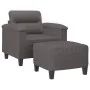 Sillón con taburete cuero sintético gris 60 cm von , Sofas - Ref: Foro24-3201239, Preis: 204,04 €, Rabatt: %