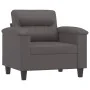 Sillón con taburete cuero sintético gris 60 cm von , Sofas - Ref: Foro24-3201239, Preis: 204,04 €, Rabatt: %
