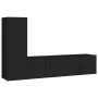 Set de muebles de salón TV 3 pzas madera de ingeniería negro by , TV Furniture - Ref: Foro24-3078778, Price: 119,52 €, Discou...