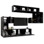 Set de muebles de salón TV 8 piezas madera ingeniería negro von , TV-Möbel - Ref: Foro24-3078828, Preis: 297,73 €, Rabatt: %