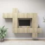 Set muebles de salón TV 10 pzas madera ingeniería roble Sonoma von , TV-Möbel - Ref: Foro24-3079052, Preis: 291,21 €, Rabatt: %
