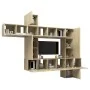 Set muebles de salón TV 10 pzas madera ingeniería roble Sonoma von , TV-Möbel - Ref: Foro24-3079052, Preis: 291,21 €, Rabatt: %