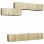 Set de muebles salón TV 7 pzas madera ingeniería roble Sonoma von , TV-Möbel - Ref: Foro24-3079044, Preis: 208,86 €, Rabatt: %