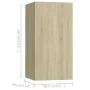Set de muebles salón TV 7 pzas madera ingeniería roble Sonoma von , TV-Möbel - Ref: Foro24-3079044, Preis: 208,86 €, Rabatt: %