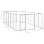 Perrera de exterior de acero galvanizado 21,78 m² de , Casetas y cercados para perros - Ref: Foro24-3082328, Precio: 641,01 €...