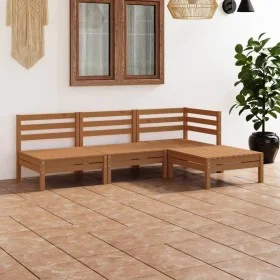 Juego muebles de jardín 4 pzas madera maciza pino marrón miel von , Gartensets - Ref: Foro24-3082630, Preis: 215,62 €, Rabatt: %